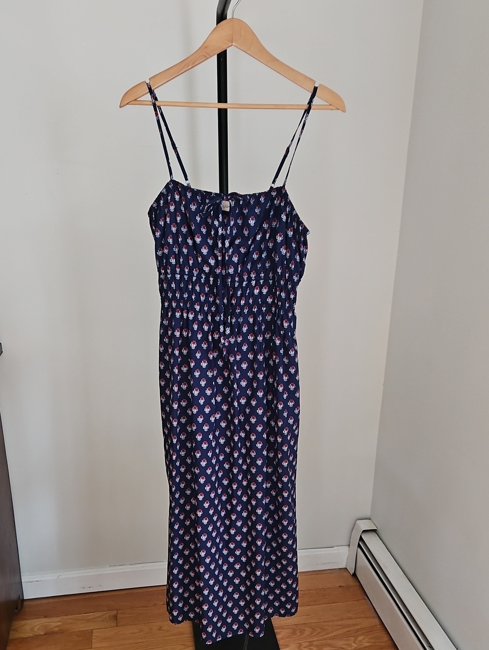Universal Thread Navy Floral Spaghetti-Strap Maxi Dress